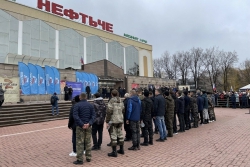 В Альметьевске состоялась очередная отправка мобилизованных резервистов
